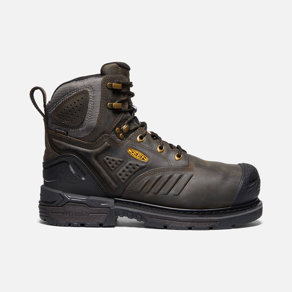 Botas de Trabajo Keen Mexico Negros Marrom - Hombre Csa Philadelphia 6" Internal Met Waterproof (Car